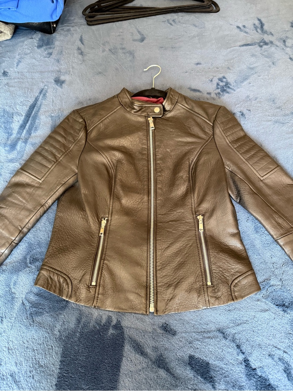 Wilsons Vintage USA Black Genuine Leather Moto Racer Jacket Women’s Small
